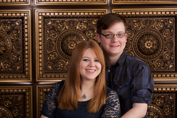 Engagement portrait in the studio