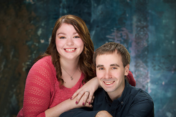 Engagement portrait in the studio
