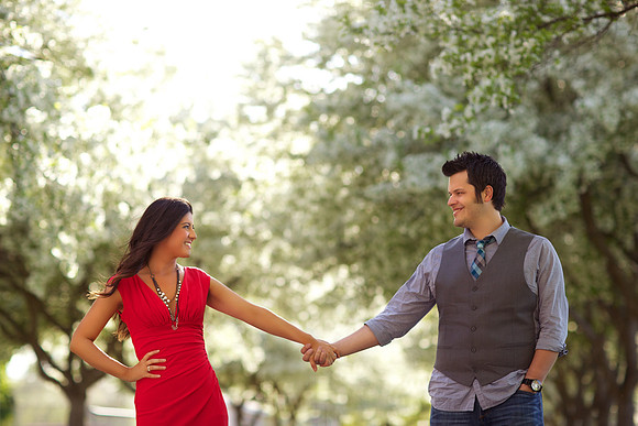 Engagement portrait in Frankenmuth, Michigan