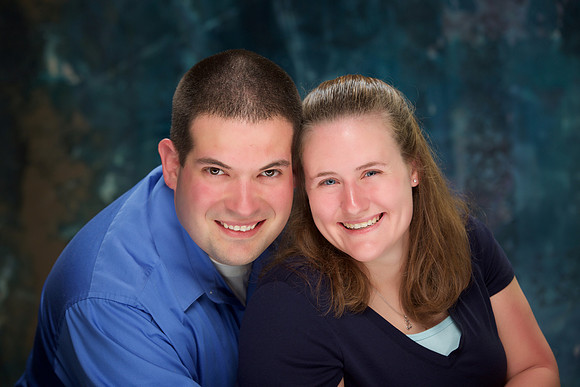Engagement portrait in the studio