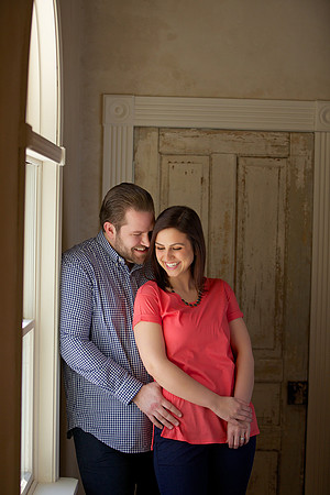 Engagement portrait in the studio