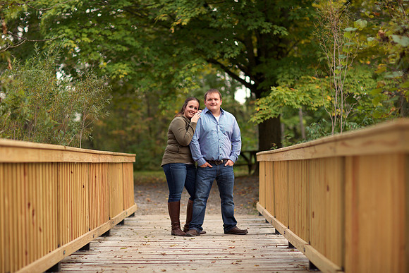 Fall engagement portrait at the Chippewa Nature Center in Midland, Michigan