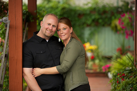 Engagement portrait at Flowers from the Heart