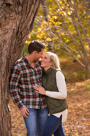 Fall engagement portrait at the Chippewa Nature Center in Midland, Michigan