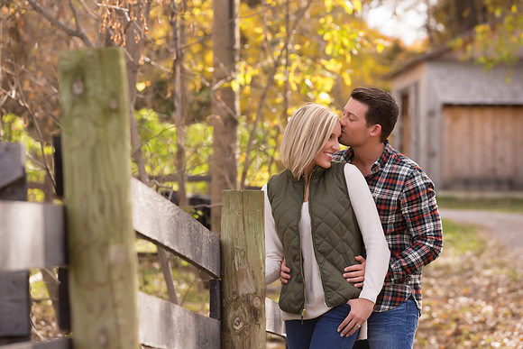 Fall engagement portrait at the Chippewa Nature Center in Midland, Michigan