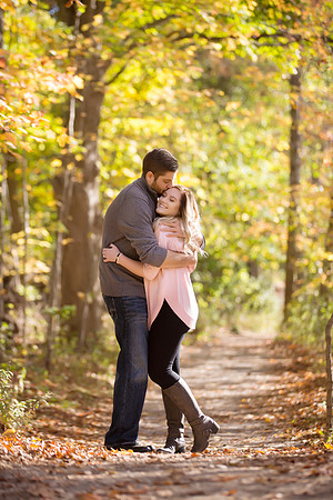 Fall engagement portrait at the Chippewa Nature Center in Midland, Michigan