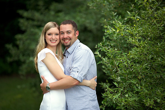 Engagement portrait at Stratford Woods Park in Midland, Michigan